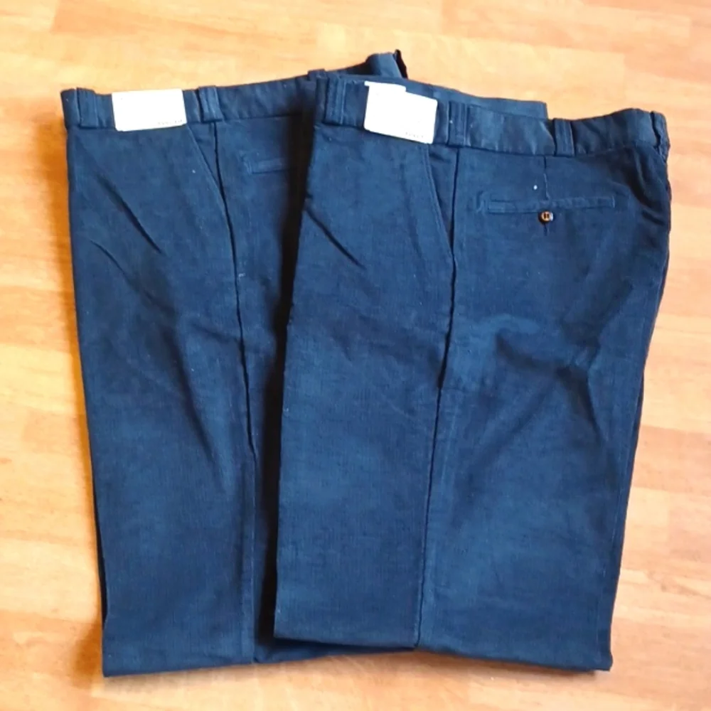 Corduroy pants field master size 38x35 vintage with tags Navy blue